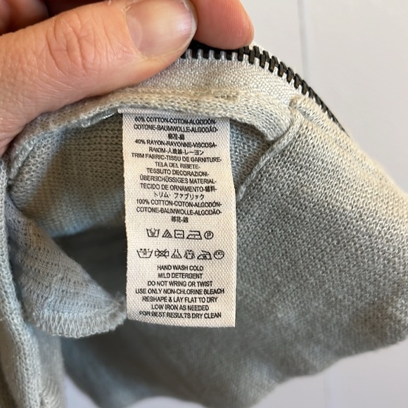 Free People Highway Slub Knit Vest Size S Light Gray Longline Zip Front - Picture 8 of 10